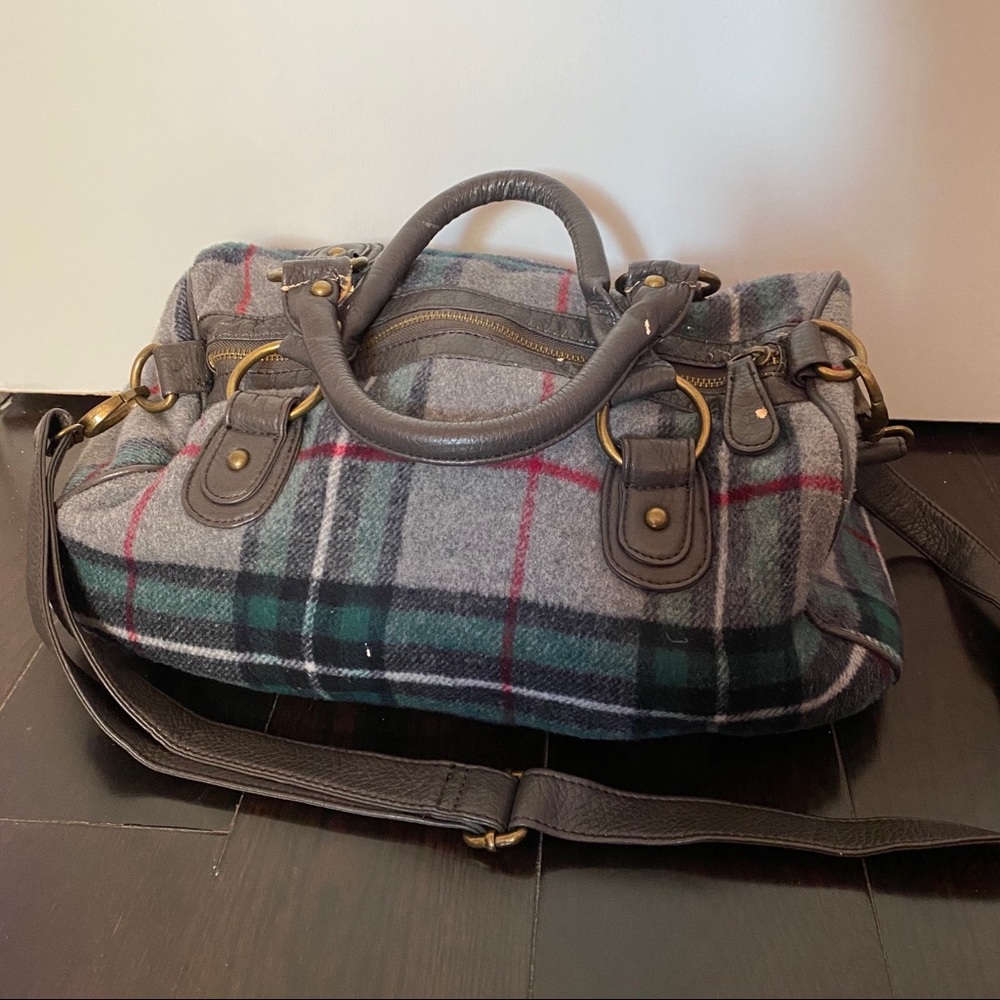 Mini Plaid Duffel Bag